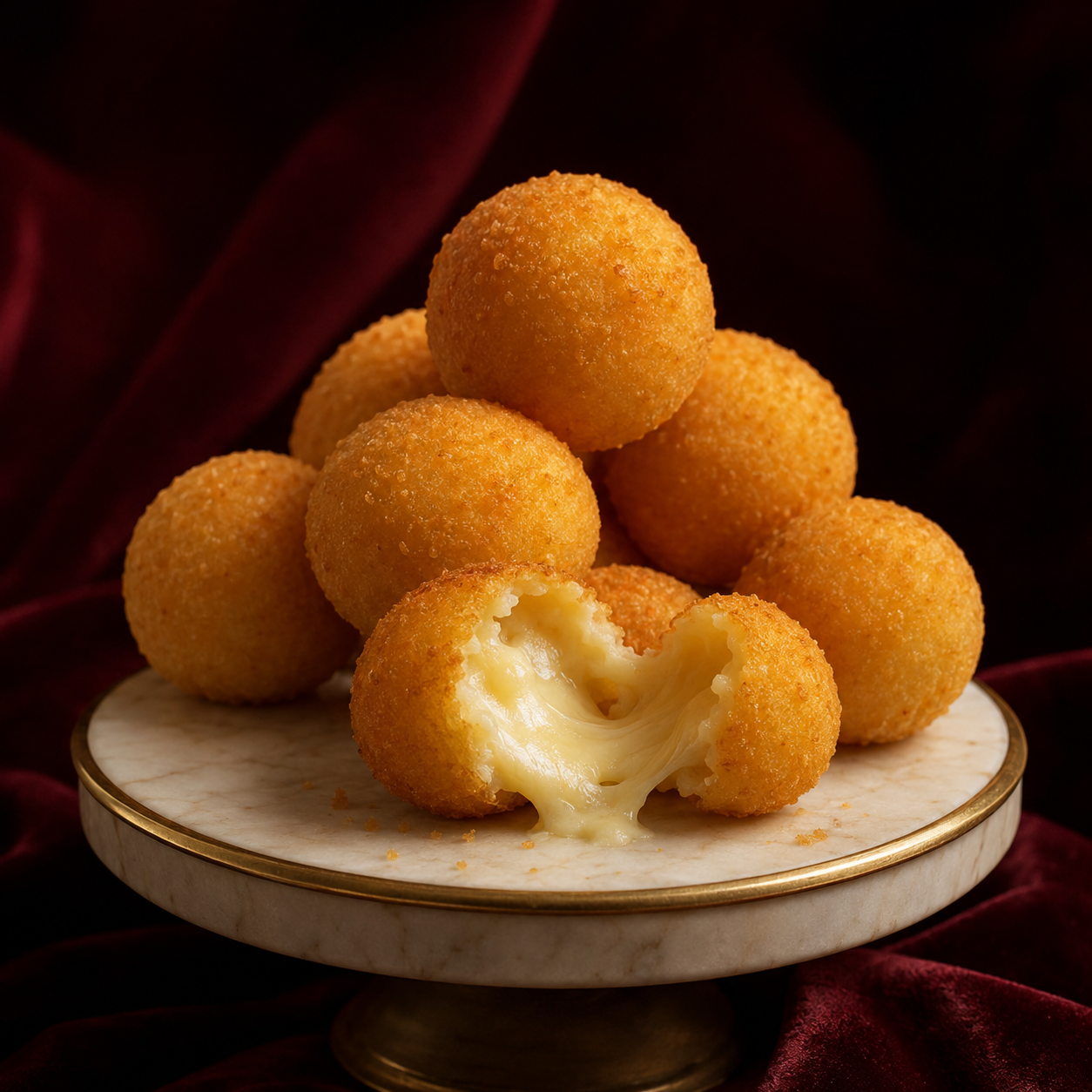Bolinhas de queijo ALMITA em composição de luxo