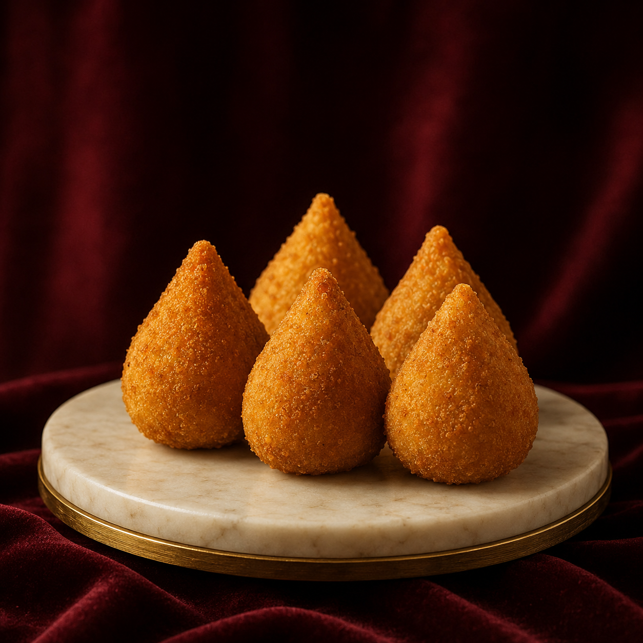 Mini coxinhas ALMITA em composição de luxo